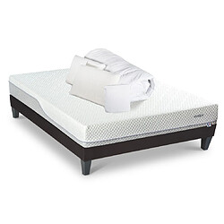 Bellecour Pack Everbed Pack Prêt à dormir EVERBED 180x200 cm | Matelas Mémoire de forme + Sommier + Accessoires