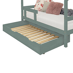 Youdoit Tiroir de lit 120 x 160 avec sommier BUDDY - vert sauge