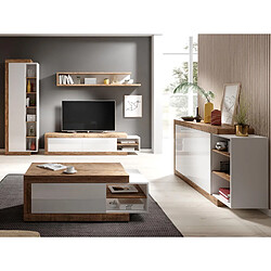 Mobistoxx Buffet/bahut sino 3 portes 180 cm chêne/blanc laqué