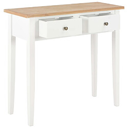 vidaXL Table de console et coiffeuse Blanc 79x30x74 cm Bois