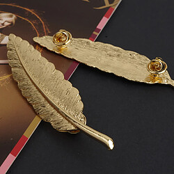 Vintage Alloy Feather Broche en forme de feuille Broche Pin's Corsage Breastpin Gold pas cher