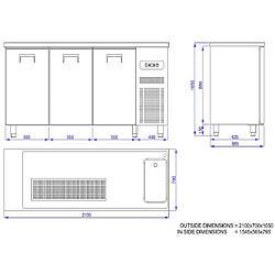 Avis Refroidisseur de Boisson Avec Evier - 3 Portes - Combisteel