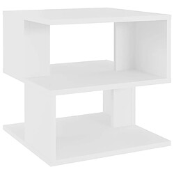 vidaXL Table d'appoint Blanc 40x40x40 cm Aggloméré