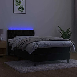 Acheter Sommier à lattes et LED,Cadre à lattes de lit avec matelas pour Adulte Noir 100x200 cm -MN13651