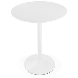 Avis Alterego Mange-debout / table haute 'CARACAS' blanche - Ø 90 cm