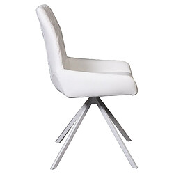 Inside 75 Lot de 2 chaises design TWIN WHITE pieds métal gris assise polyuréthane blanc