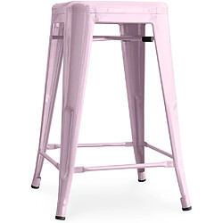 ICONIK INTERIOR Tabouret de bar - Design industriel - 60cm - Nouvelle édition - Stylix Rose pâle 