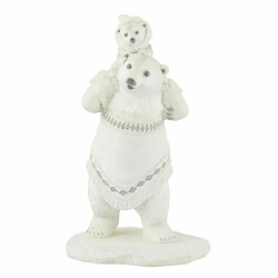 Paris Prix Statuette Déco Ours Polaire Ourson 31cm Blanc 