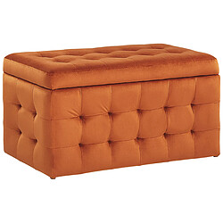 Beliani Coffre de rangement chesterfield orange MICHIGAN