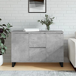 vidaXL Buffet gris béton 104x35x70 cm bois d'ingénierie