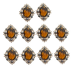 10pcs Strass Dos Plat Perles Bouton Scrapbooking Embellissement Couleur Mélangée boutons en cristal pour le rembourrage