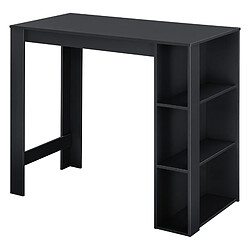 Table de Bar Danderyd 3 Étagères 120x60x106 cm Noir [en.casa] 