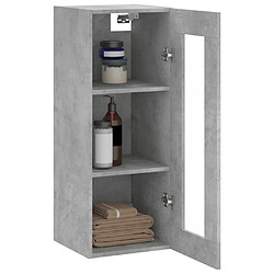 Acheter Maison Chic Armoire murale,Meuble de Rangement pour salon,cuisine gris béton 34,5x34x90 cm -MN11560