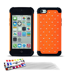 Muzzano Coque rigide Orange + 3 Films ""Le Glams"" APPLE IPHONE 5C