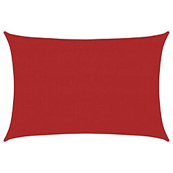 vidaXL Voile d'ombrage 160 g/m² Rouge 4x6 m PEHD