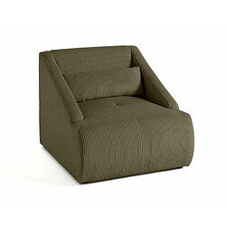 Lisa Design Onyx - fauteuil - en velours côtelé