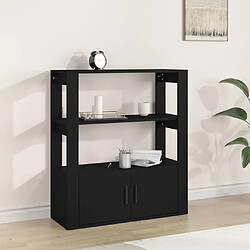 Maison Chic Buffet,Meuble de Rangement,commode pour salon,Cuisine Noir 80x30x90 cm Bois d'ingénierie -MN99126