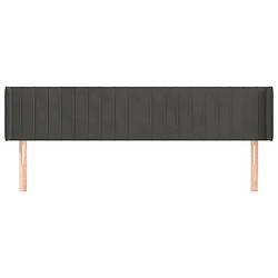 Avis Maison Chic Tête de lit scandinave avec oreilles,meuble de chambre Gris foncé 203x16x78/88 cm Velours -MN53209