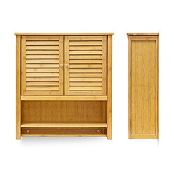 Helloshop26 Armoire pour salle de bain bambou 66 x 62 cm 3213029