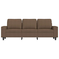 Avis Maison Chic Canapé à 3 places,Canapé droit,Sofa de Salon,Banquette Marron 180 cm Tissu -GKD924568