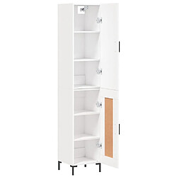 Acheter Maison Chic Buffet,Meuble de Rangement,commode pour salon,Cuisine Blanc 34,5x34x180 cm Bois d'ingénierie -MN79163