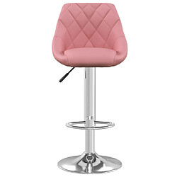 Avis vidaXL Tabourets de bar lot de 2 rose velours