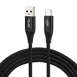 Wewoo Cordon tressé en nylon de 1,8 m USB vers câble de synchronisation de données de type C avec 110 fils de cuivre, charge rapide, pour Galaxy, Huawei, Xiaomi, LG, HTC et autres téléphones intelligents (Noir)