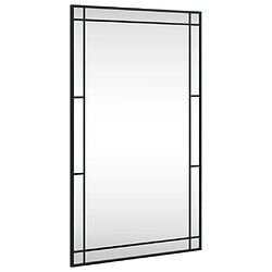 Maison Chic Miroir mural | Miroir Décoration pour Maison Salle de Bain noir 60x100 cm rectangulaire fer -GKD81342