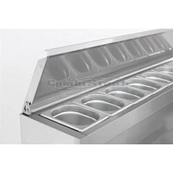 Saladette 8 x GN 1/6 - 3 portes - Combisteel - R600aAcier inoxydable3 PortesPleine