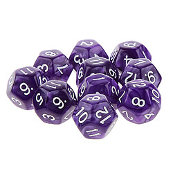 10pcs Douze Faces De Dés D12 Jouer D & D Jeux Rpg Parti Dices Purple D12 Dice