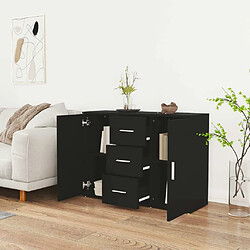 Avis Maison Chic Buffet,Meuble de Rangement,commode pour salon,Cuisine Noir 91x29,5x65 cm Bois d'ingénierie -MN97404