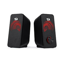 Avis Haut-parleur stéréo 2.0 Redragon STENTOR (GS500) 2x5W pour ordinateur avec rétroéclairage rouge, alimenté par USB & jack 3,5 mm