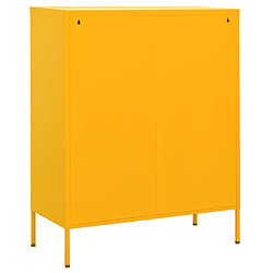 Acheter vidaXL Armoire de rangement Jaune moutarde 80x35x101,5 cm Acier