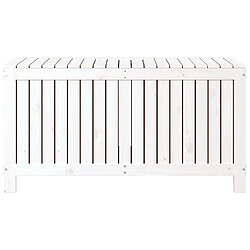 Avis Helloshop26 Coffre boîte meuble de jardin rangement blanc 121 x 55 x 64 cm bois de pin 02_0013070