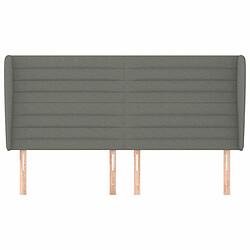 Avis Maison Chic Tête de lit scandinave avec oreilles,meuble de chambre Gris foncé 183x23x118/128 cm Tissu -MN10517