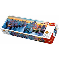 Trefl - 29027 - Puzzle Panorama - Miami Dans La Nuit - 1000 Pièces