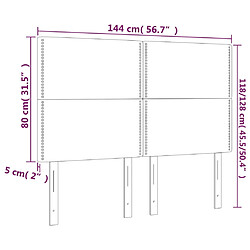 vidaXL Têtes de lit 4 pcs Gris 72x5x78/88 cm Similicuir pas cher