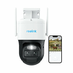 Reolink Caméra de Sécurité 4MP 4G LTE batterie, intelligente Auto Suivi Zoom 6X, Deux Objectif, Projecteur