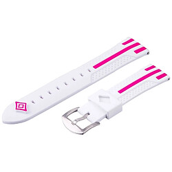 Wewoo Bracelet blanc et Magenta pour Samsung S3 Simple Fashion Stripes Pattern Montres Bande + 