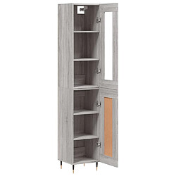 Acheter Maison Chic Buffet,Meuble de Rangement,commode pour salon,Cuisine Sonoma gris 34,5x34x180 cm Bois d'ingénierie -MN34857