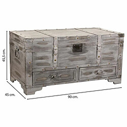 Acheter Coffre Alexandra House Living Gris PVC Bois Métal 45 x 45 x 90 cm Estilo vintage