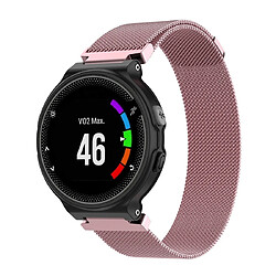 Wewoo Bracelet pour montre connectée milanaise Garmin Forerunner 235 26cm Rose 