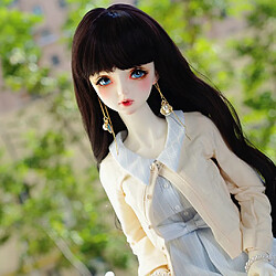 Fashion Girl Doll longs cheveux bouclés pour 1/3 BJD Doll Fournitures de bricolage brun perruques BJD 1/3