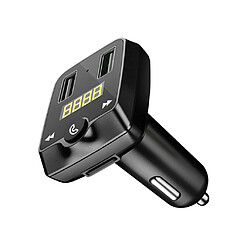 Acheter Kit voiture Transmetteur FM Bluetooth sans fil mains libres LCD Lecteur MP3 Chargeur USB Noir