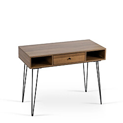 Vivaldi Bureau Lamica 100 cm Chêne Noyer/Noir