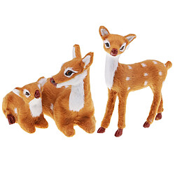 Animal Sika Deer Toy Simulation Sika Cerf Poupées en Peluche Enfants Jouet Cerf Décorations Arbres de Noël