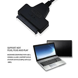 Universal Câble USB2.0 à SATA 22 broches pour disques durs 2.5"disques durs SSD