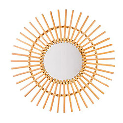 Pegane Miroir en rotin soleil - Dim : D 58 cm 