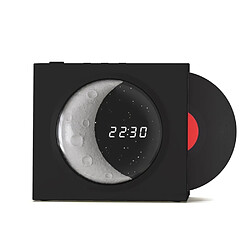 Yonis Enceinte Bluetooth Horloge Numérique Vinyl Atmosphère Enceinte Bluetooth Horloge Digitale Sans Fil Design Vinyle Son Stéréo Haute Fidélité YONIS