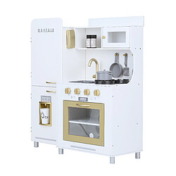 Teamson Kids Mayfair Jouet Cuisine Pour Enfants En Bois Et 11 Accessoires Blanc TD-13302D